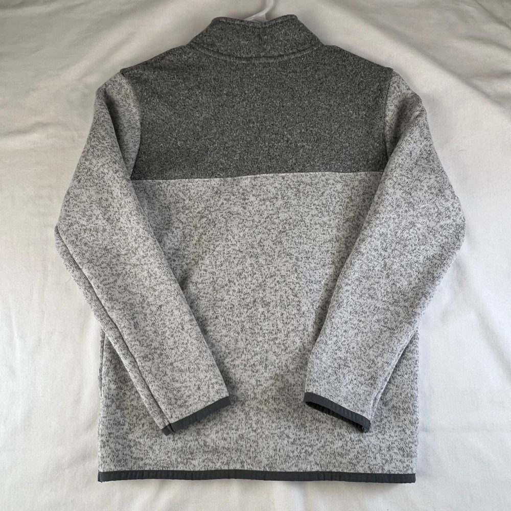 Old Navy Boys‎ Fleece Pullover Sweatshirt Gray Size L 10 12 Snap Neck Stretch